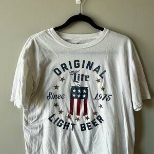 Miller Lite White Graphic Crop Top